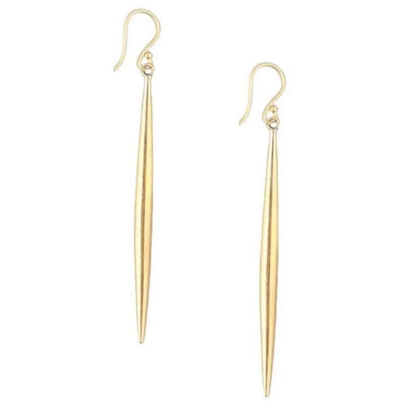 SOKO Long Gold Spike Drop Earrings
